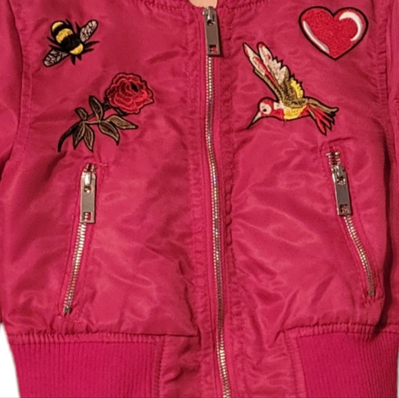 Urban Republic Girls Collection Pink Poly Twill Bomber Jacket Size 2T - Picture 3 of 6